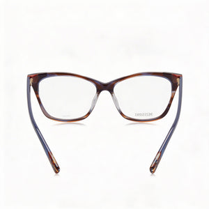 Missoni Mis 0101 Square Eyeglasses Women — side view, Havana Acetate temples