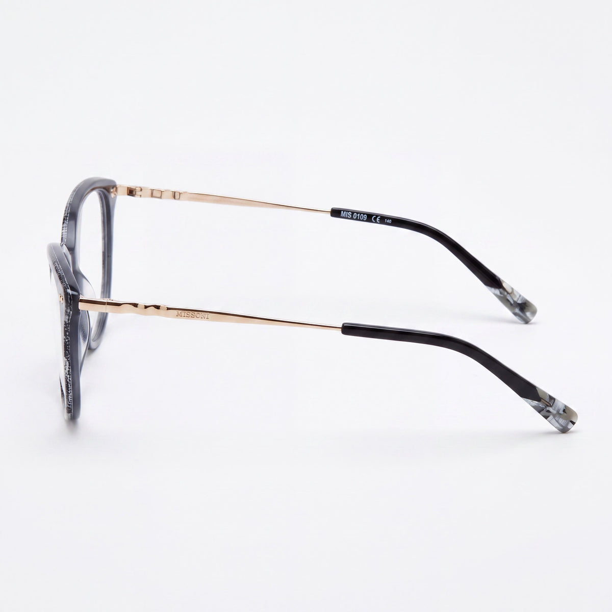 Gafas de ojo de gato Missoni Mis 0109 con patrón blanco y negro, 54 mm, Photo 2