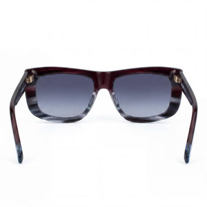 Missoni Mis 0111/s Rectangle Sunglasses Women — side view, Non-Polarized Blue Pool Horn lens