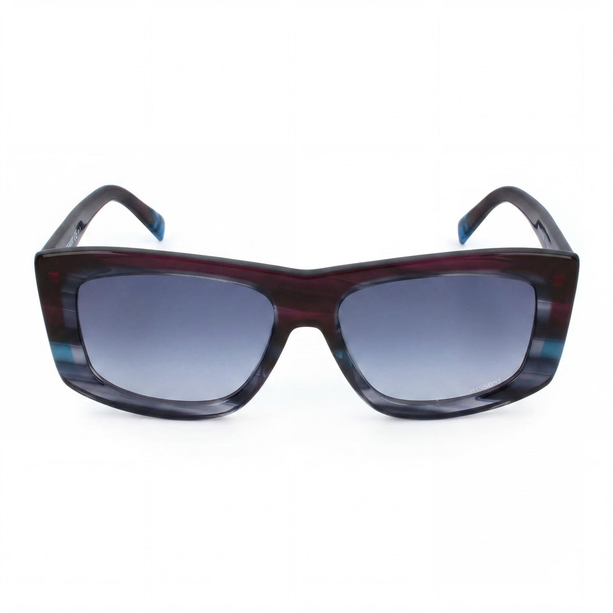 Gafas de sol rectangulares Missoni Mis 0111/s Blueviolhorn para mujer, 56 mm, Photo 2