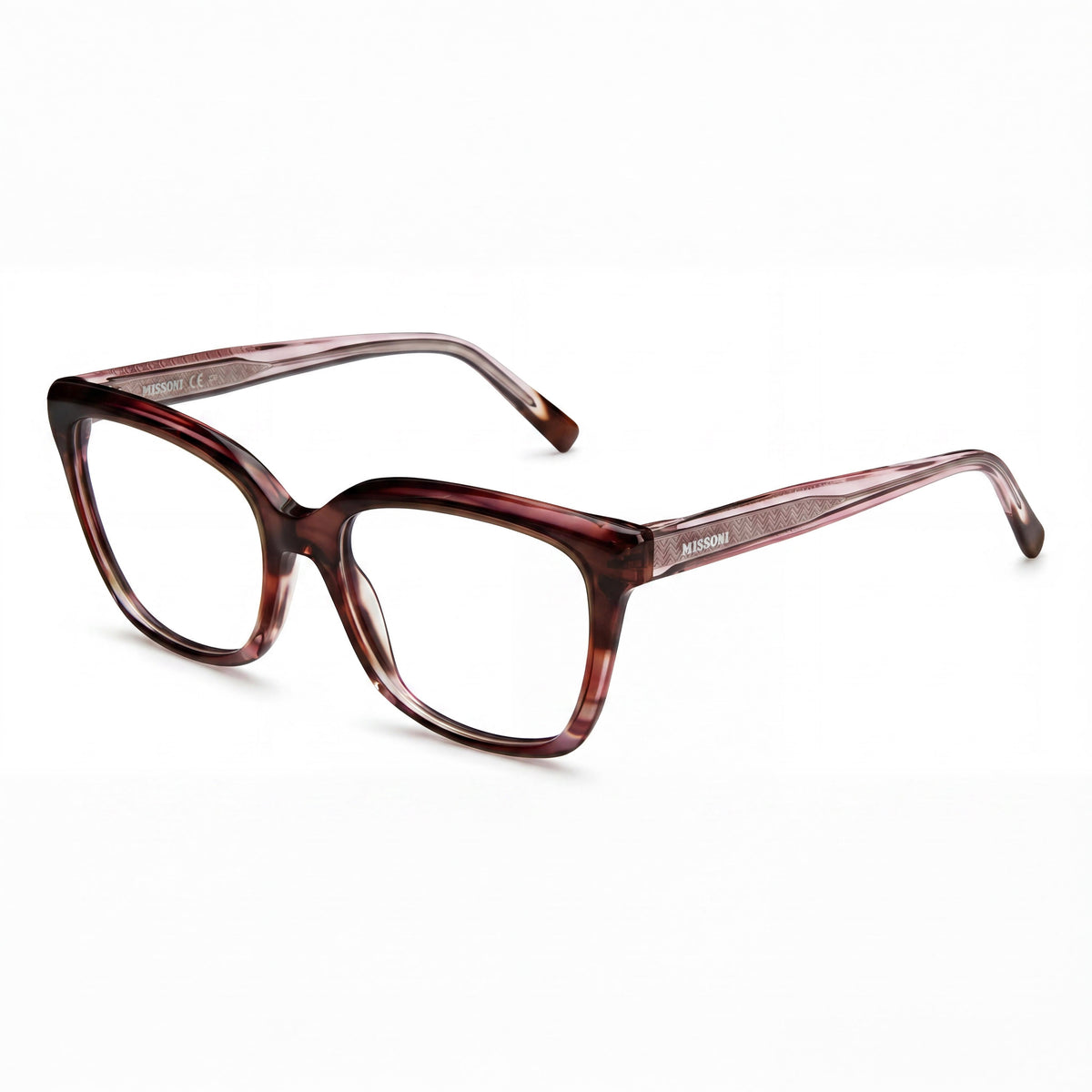 Missoni MIS 0116 Pink Red Rectangle Eyeglasses for Women, Acetate 53mm, Photo 1