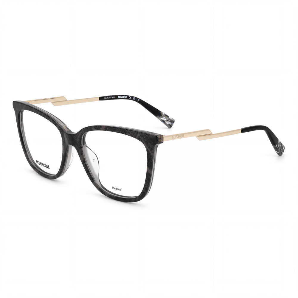 Missoni MIS 0125/G Black Rectangle Eyeglasses for Women, Acetate frame