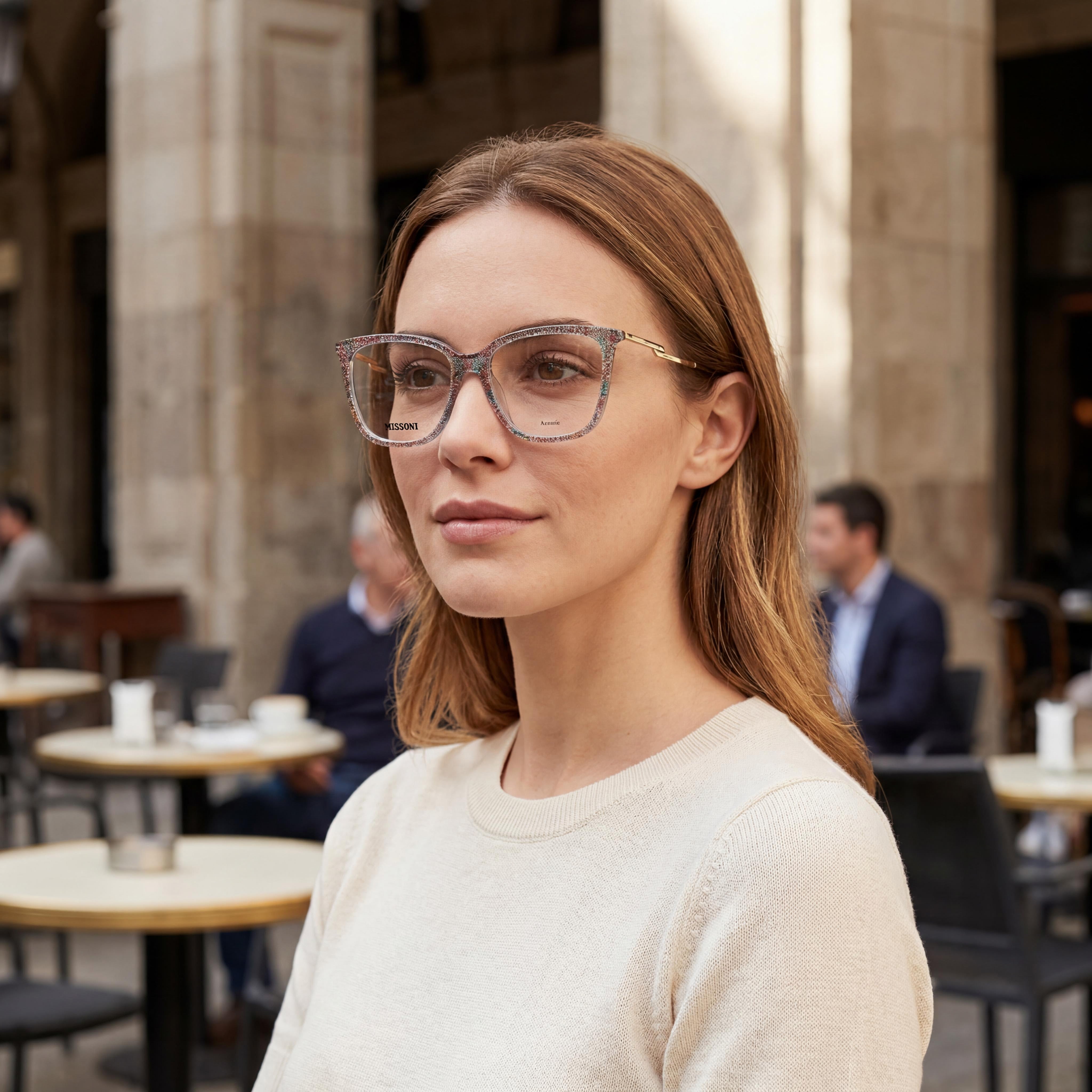 Gafas de sol rectangulares Missoni MIS 0125/G rosadas multicapa para mujer, 53mm, Photo 5