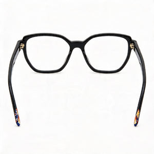 Missoni Mis 0134 Rectangle Eyeglasses Women — side view, Black Plastic temples