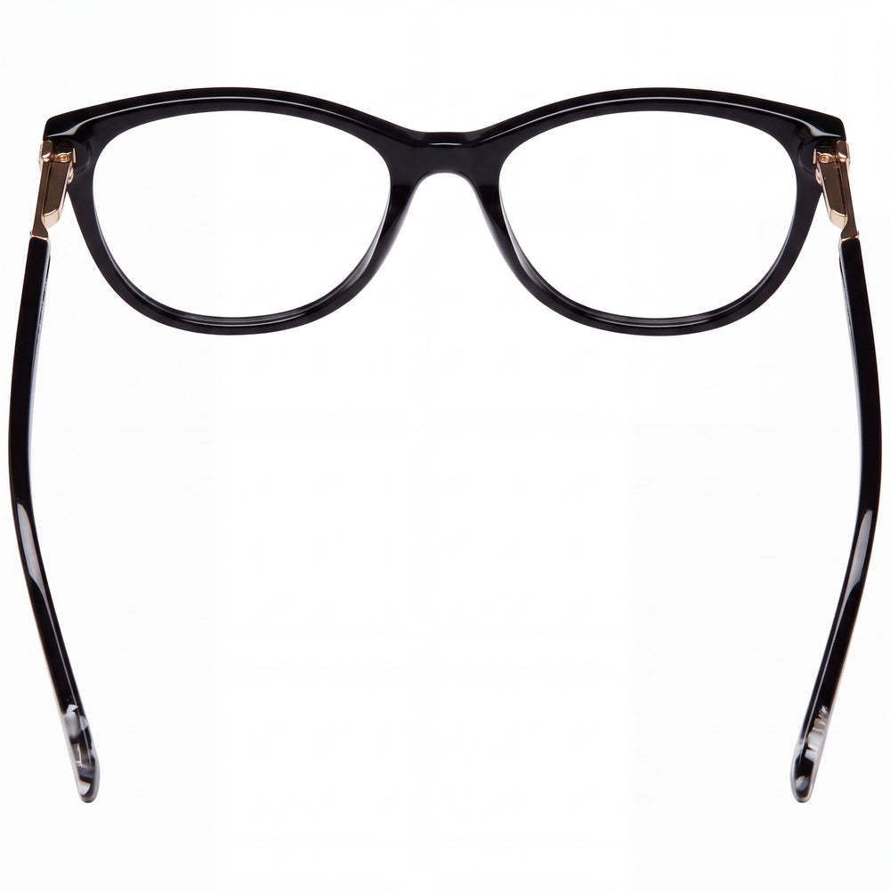 Missoni Mis 0142 Cat Eye Eyeglasses Women — side view, Black Acetate temples