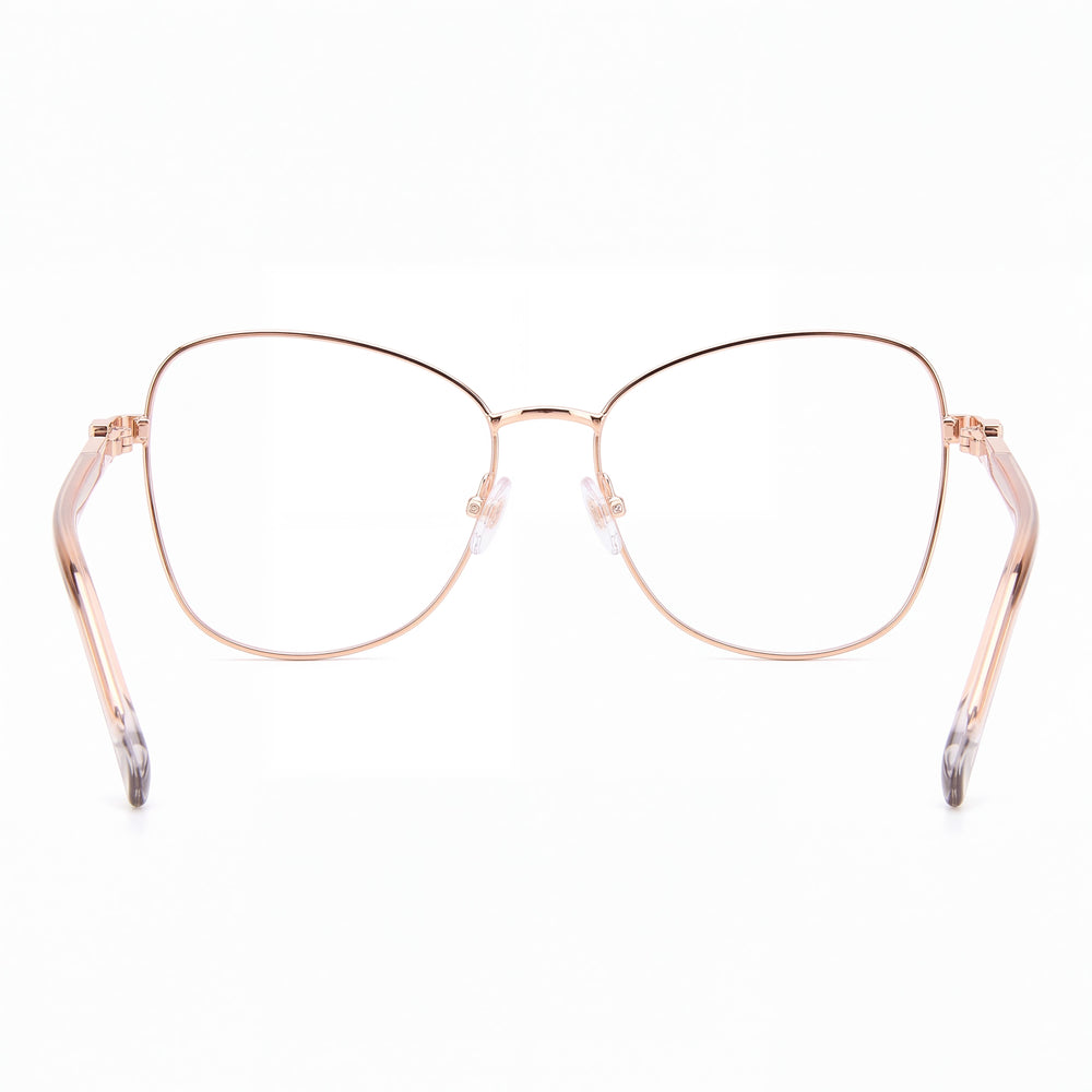 M Missoni Mis 0144 Cat Eye Eyeglasses Women — side view, Gold Copper Stainless Steel temples
