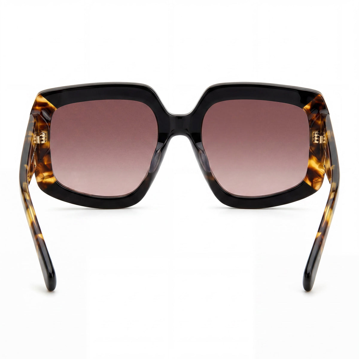 Gafas de sol rectangulares de acetato no polarizadas Missoni Seasonal Black Havana Brown para mujer, 54-20-145, Photo 4