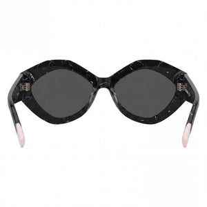 Missoni MIS 0169/S Oval Sunglasses Women — side view, Non-Polarized Black Marble lens