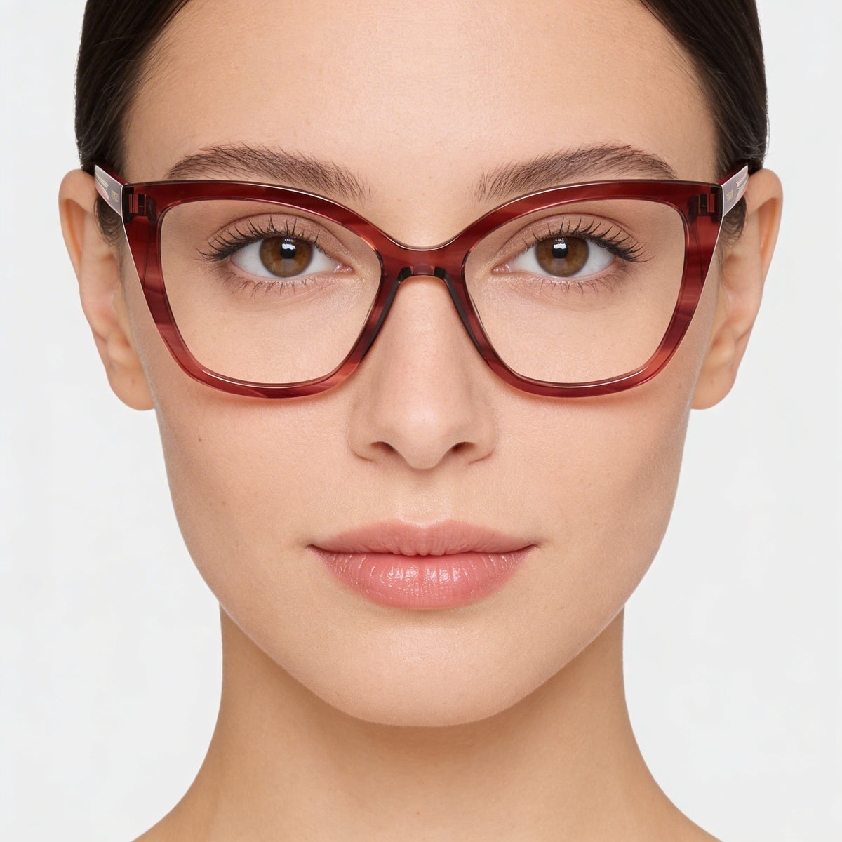 Gafas graduadas Missoni MIS 0184 de pasta roja con forma cuadrada para mujer, 51 mm, Photo 4