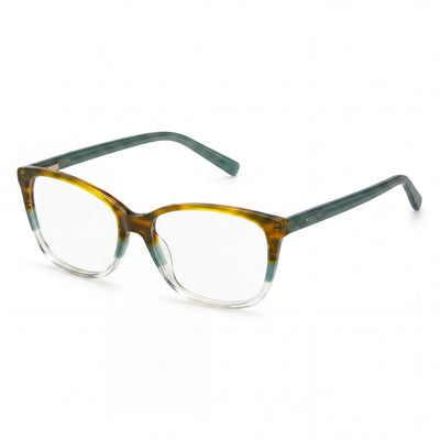Missoni MMI 0010 Green Rectangle Eyeglasses for Women, Acetate frame