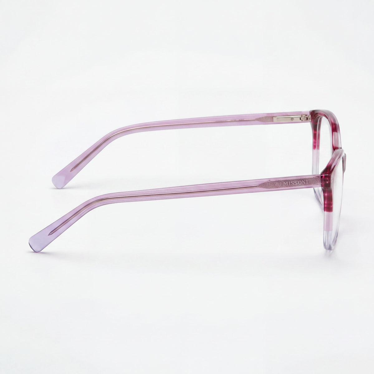 Missoni MMI 0010 Pink Horn Square Eyeglasses for Women, Photo 2
