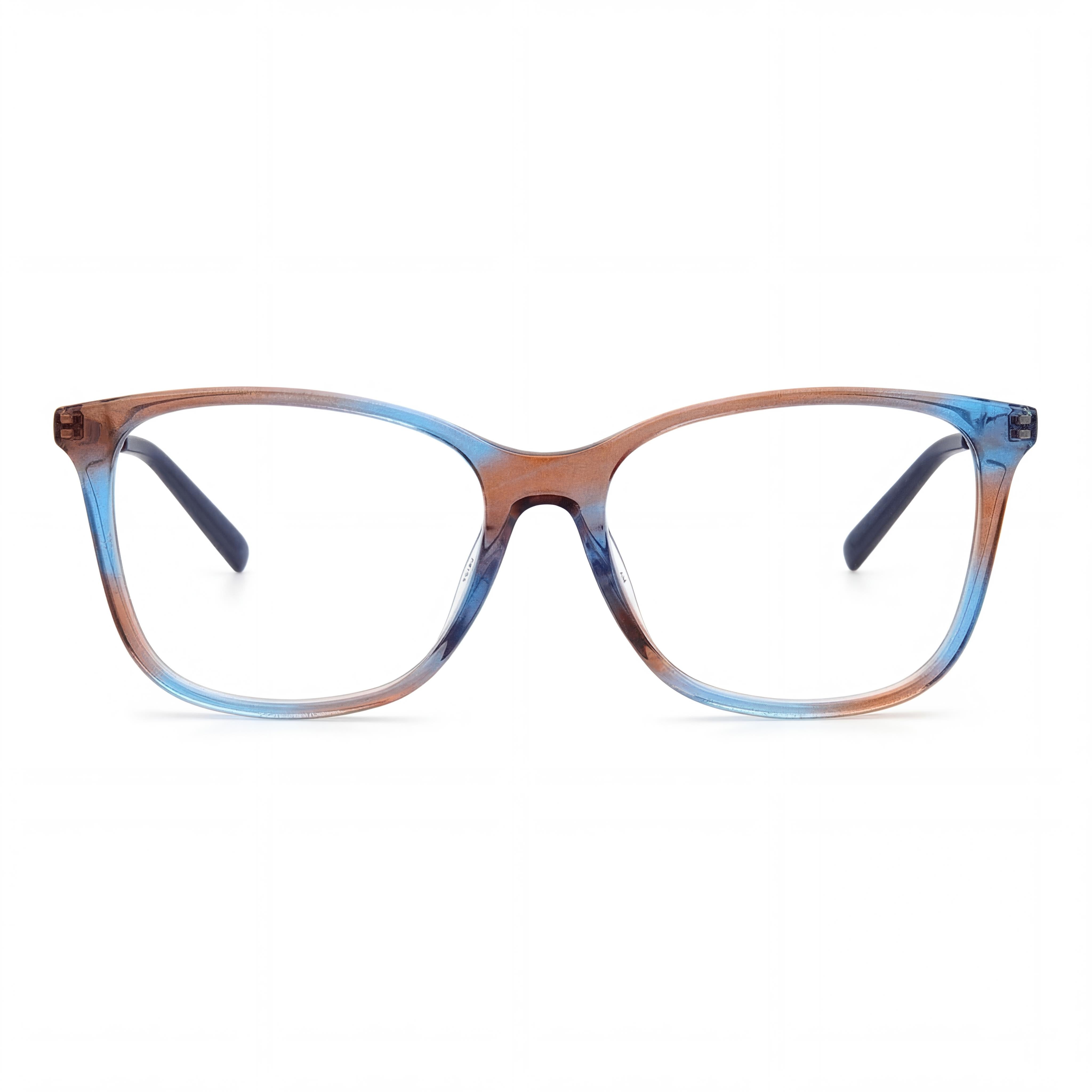 Gafas de mujer Missoni MMI 0015 cuadradas en azul y marrón, acetato de 54 mm, Photo 2