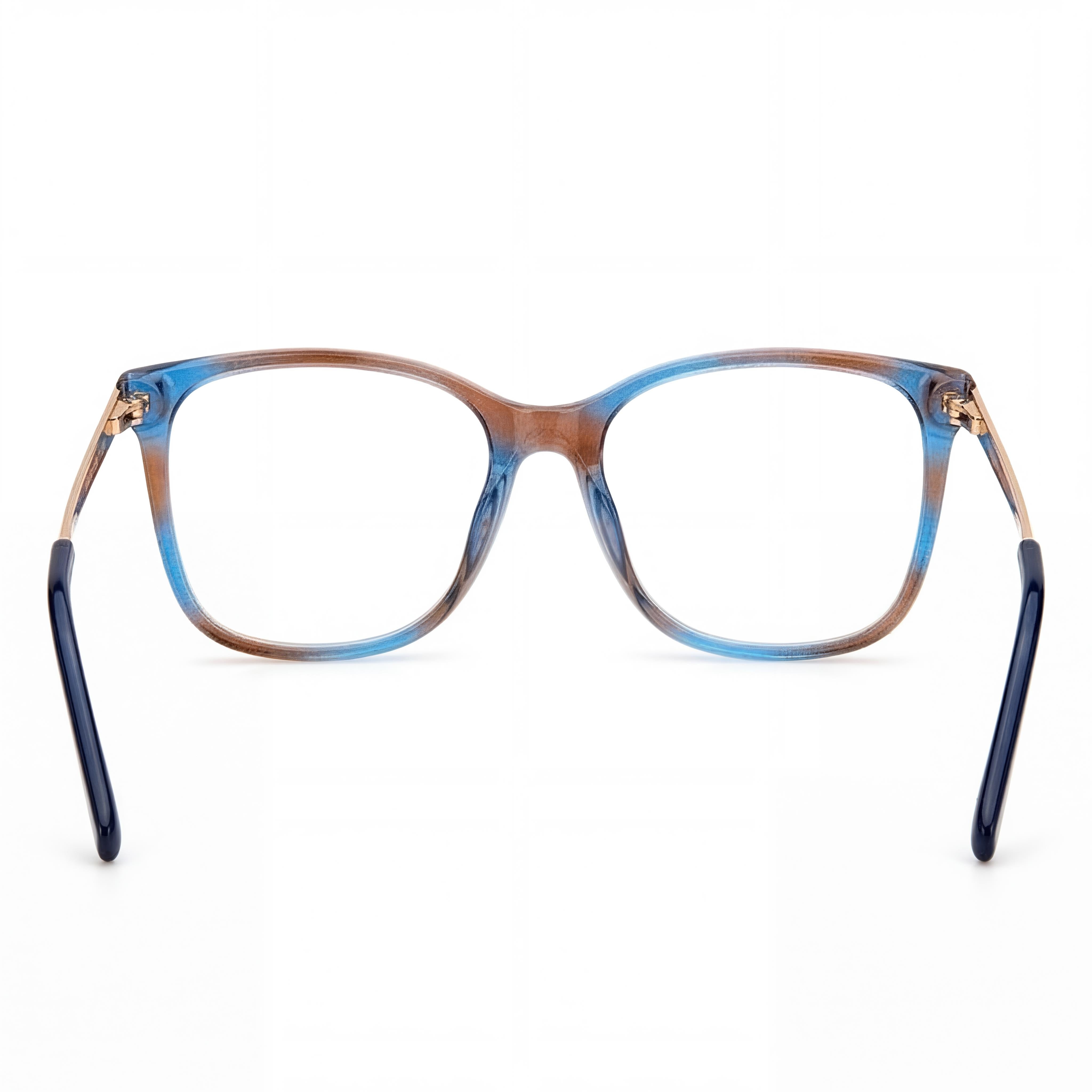 Gafas de mujer Missoni MMI 0015 cuadradas en azul y marrón, acetato de 54 mm, Photo 4