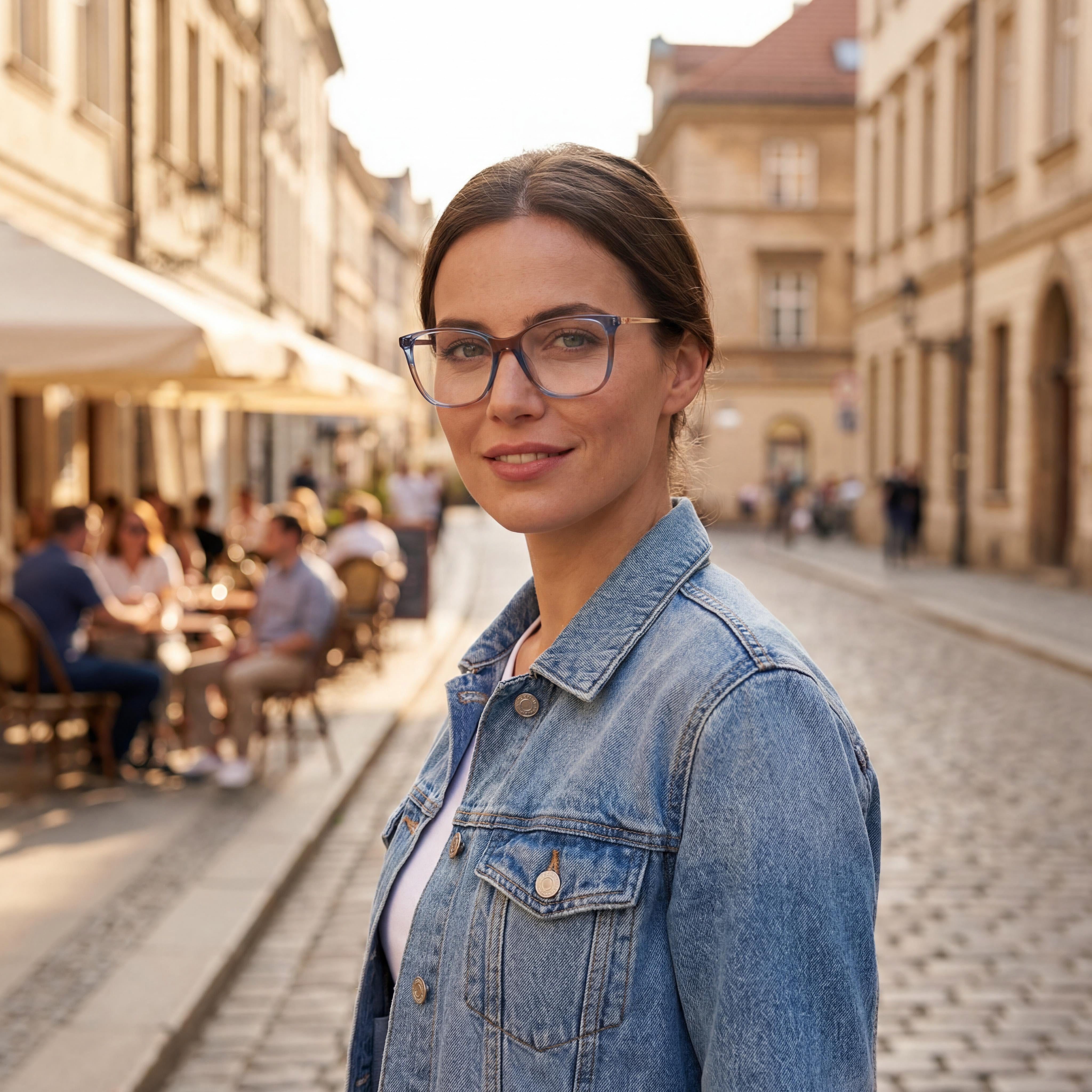 Gafas de mujer Missoni MMI 0015 cuadradas en azul y marrón, acetato de 54 mm, Photo 6