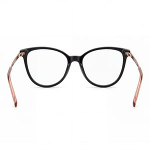 Missoni MMI 0016 Cat Eye Eyeglasses Women — side view, Black Acetate temples