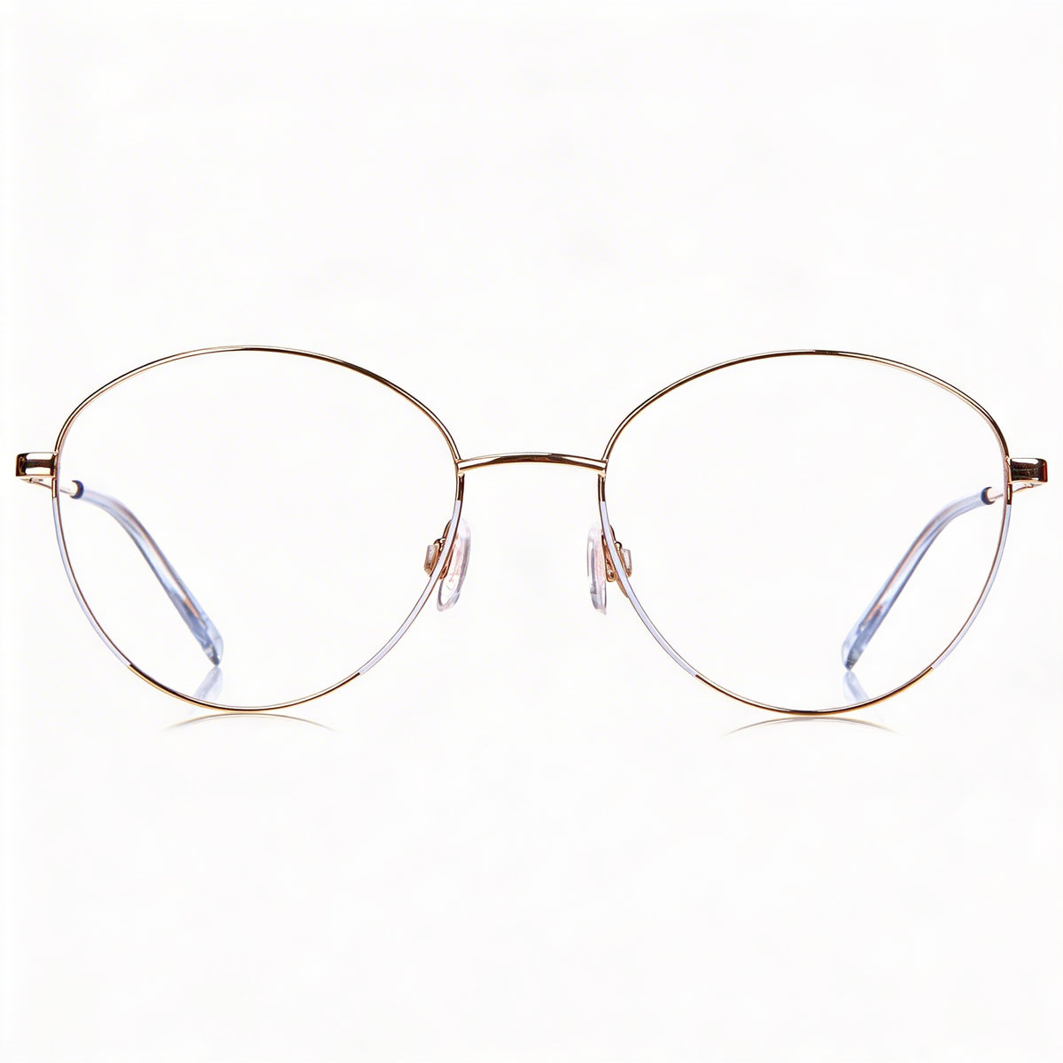 Gafas graduadas redondas para mujer Missoni MMI 0024 en color lila, oro y cobre, 53 mm, Photo 2