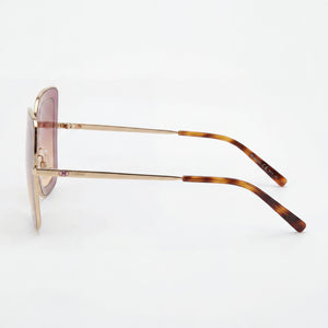 Missoni Mmi 0034/s Square Sunglasses Women — side view, Non-Polarized Gold lens