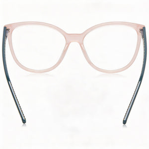 Missoni MMI 0093 Cat Eye Eyeglasses Women — side view, Pink Acetate temples
