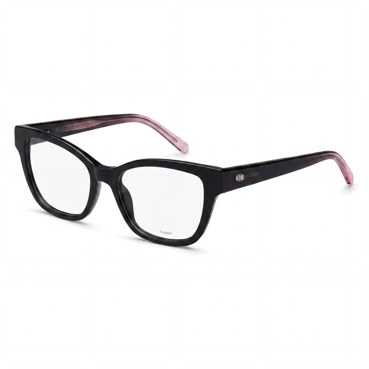 Missoni MMI 0097 Black Rectangle Eyeglasses for Women, Acetate 53mm, Photo 1