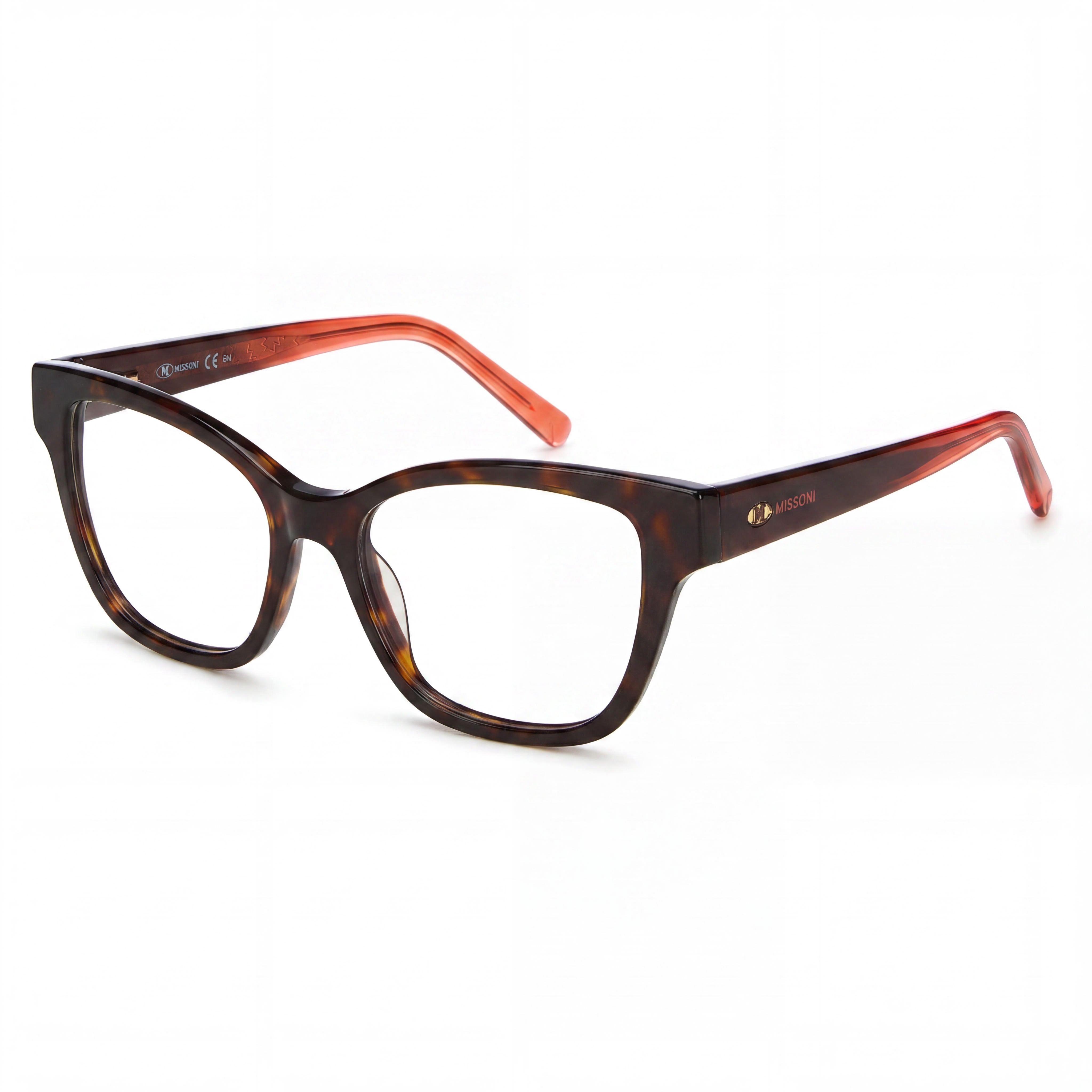 Missoni MMI 0098 Havana Square Eyeglasses for Women, Acetate, Photo 1