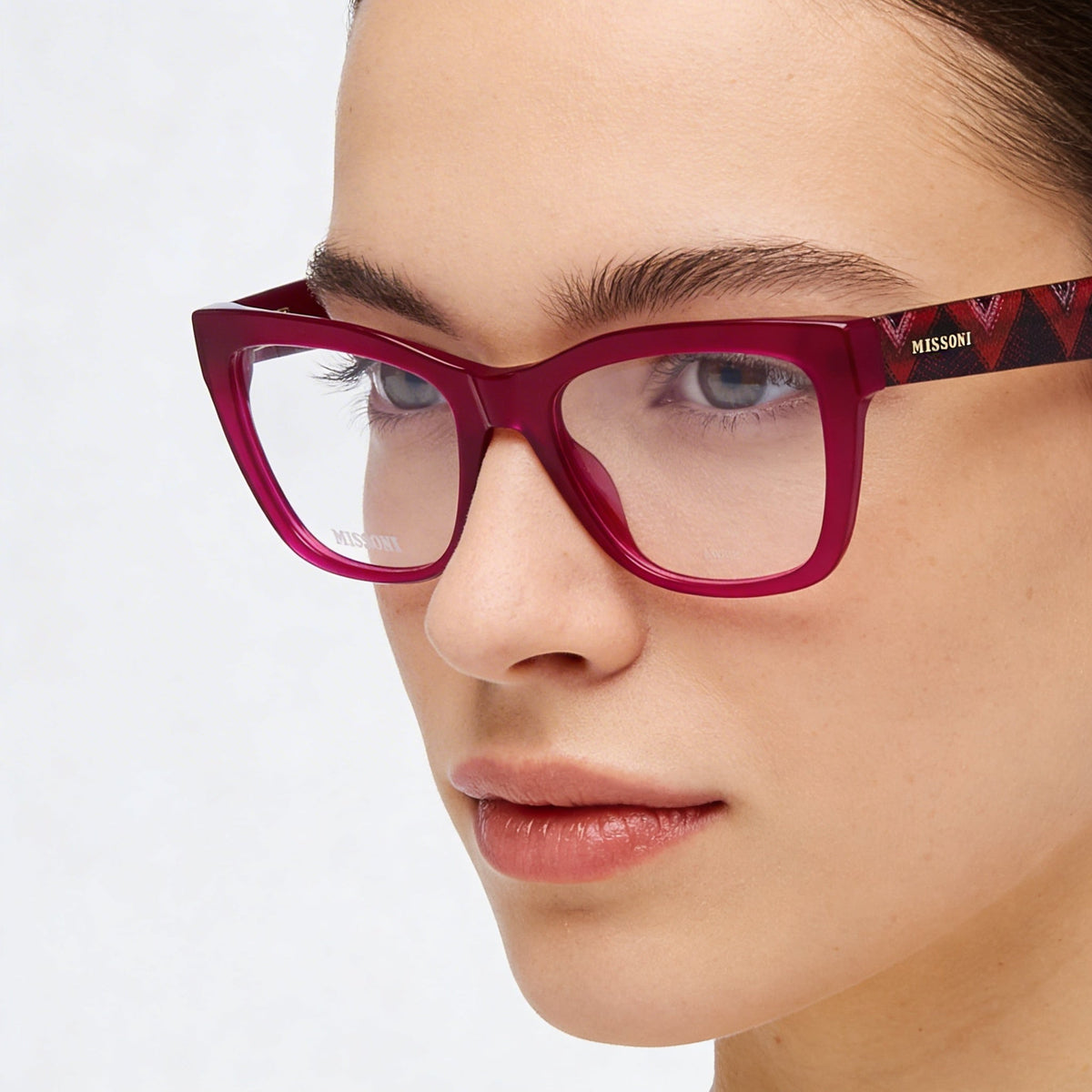 Gafas graduadas unisex Missoni Modern Violet cuadradas, 53 mm, Photo 4