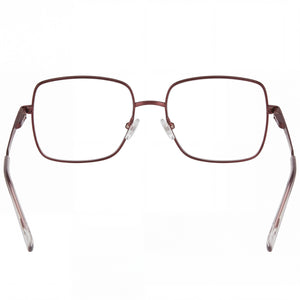 Missoni Square Eyeglasses Women — side view, Red Metal temples