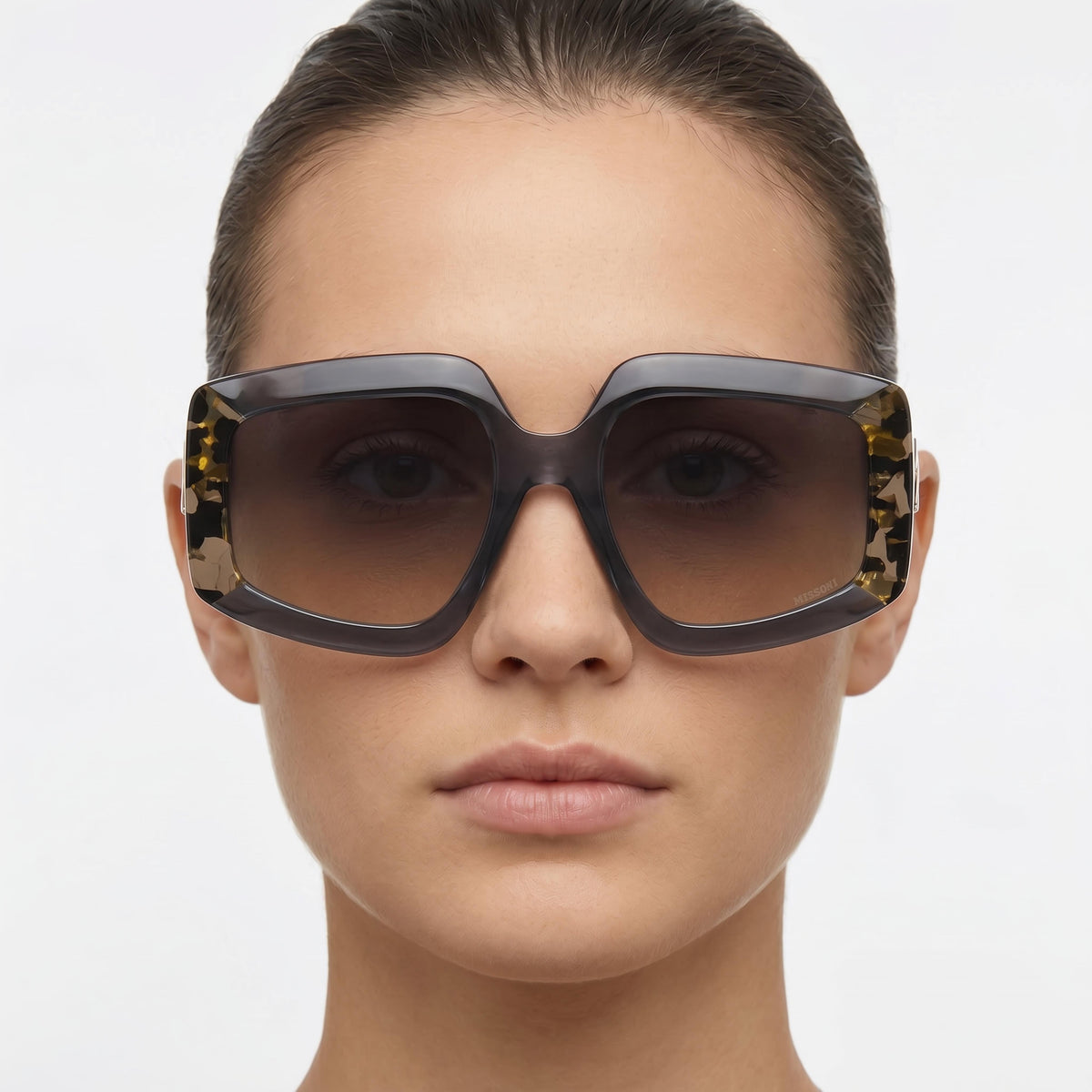 Gafas de sol rectangulares Missoni Seasonal en color ocre marrón para mujer, 54 mm, Photo 4