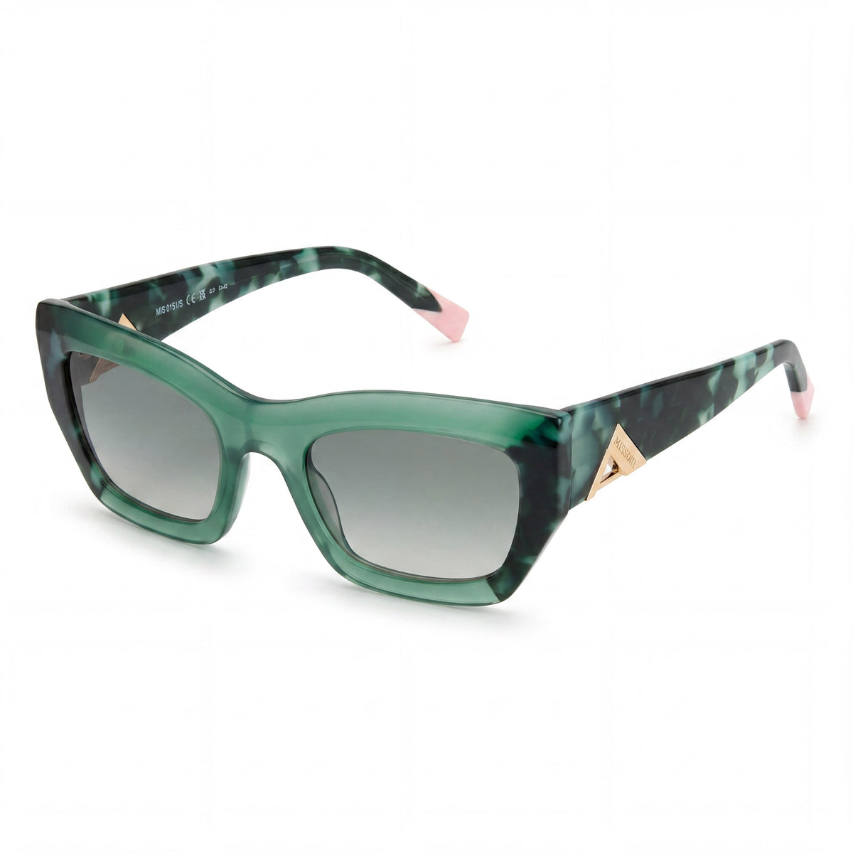 Missoni Seasonal Green Pink Rectangle Sunglasses Unisex, 53mm, Photo 1