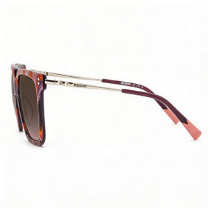 Missoni Rectangle Sunglasses Unisex — side view, Non-Polarized Pink Violet lens