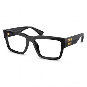 Miu Miu 0MU 02XV Black Rectangle Eyeglasses Unisex frame