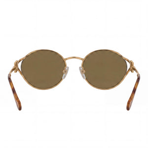 Miu Miu Classic Oval Sunglasses for Women — interior view, Non-Polarized lens detail