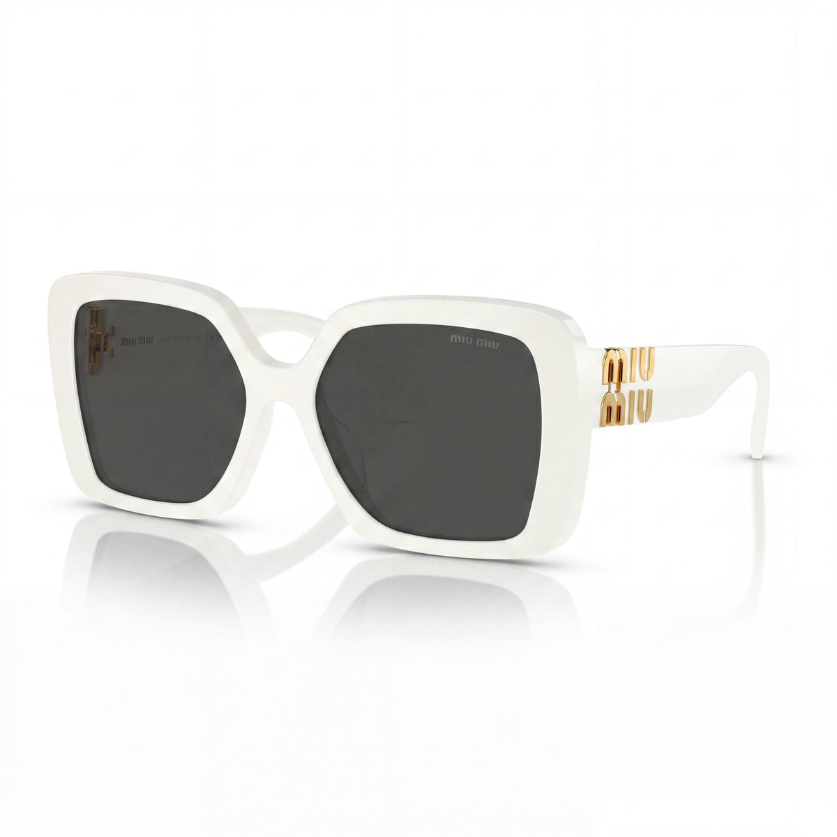 Miu Miu Gafas de Sol Cuadradas Modernas Blancas Unisex, 56mm, Photo 1