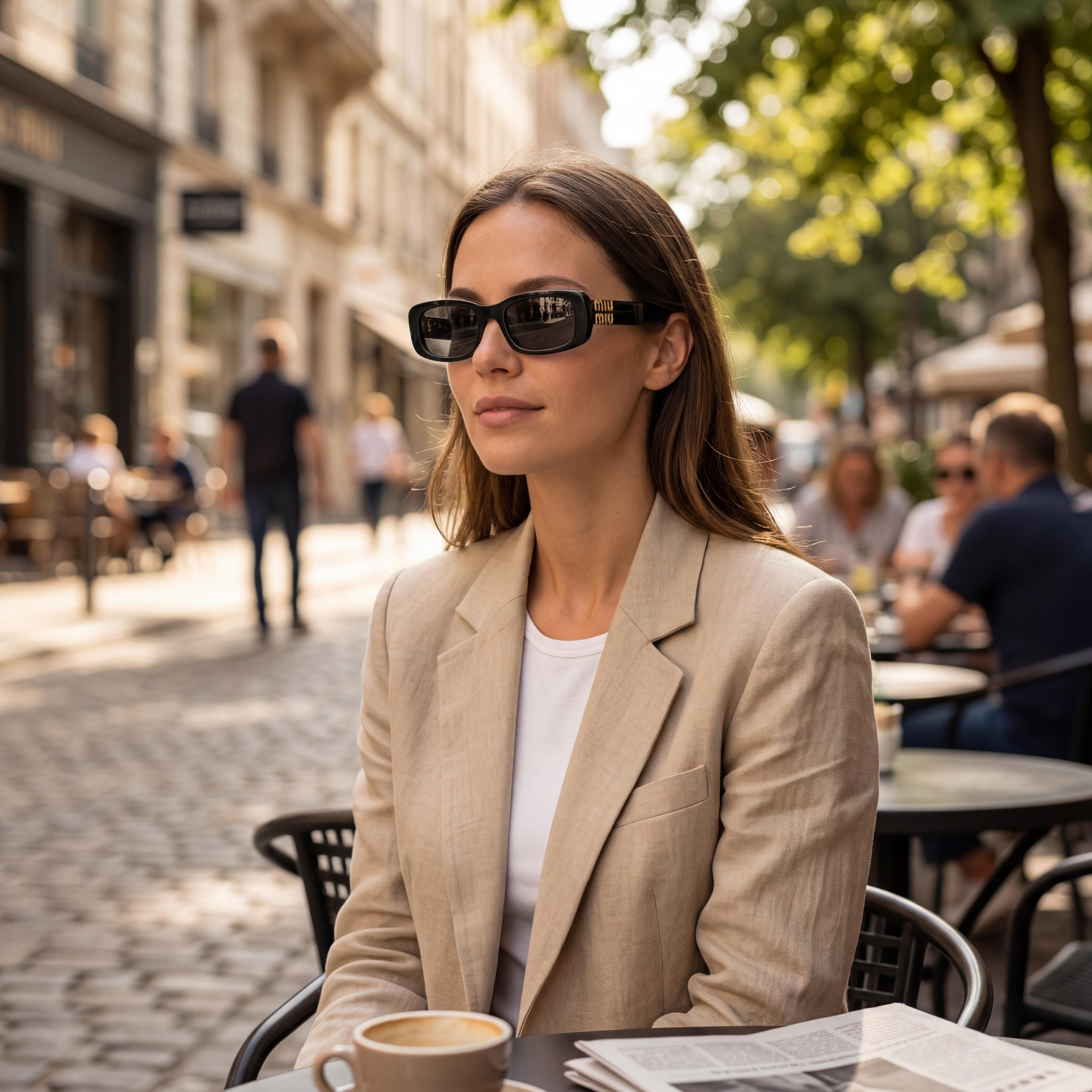 Miu Miu Sports Black Shield Polarized Sunglasses for Women, Photo 6
