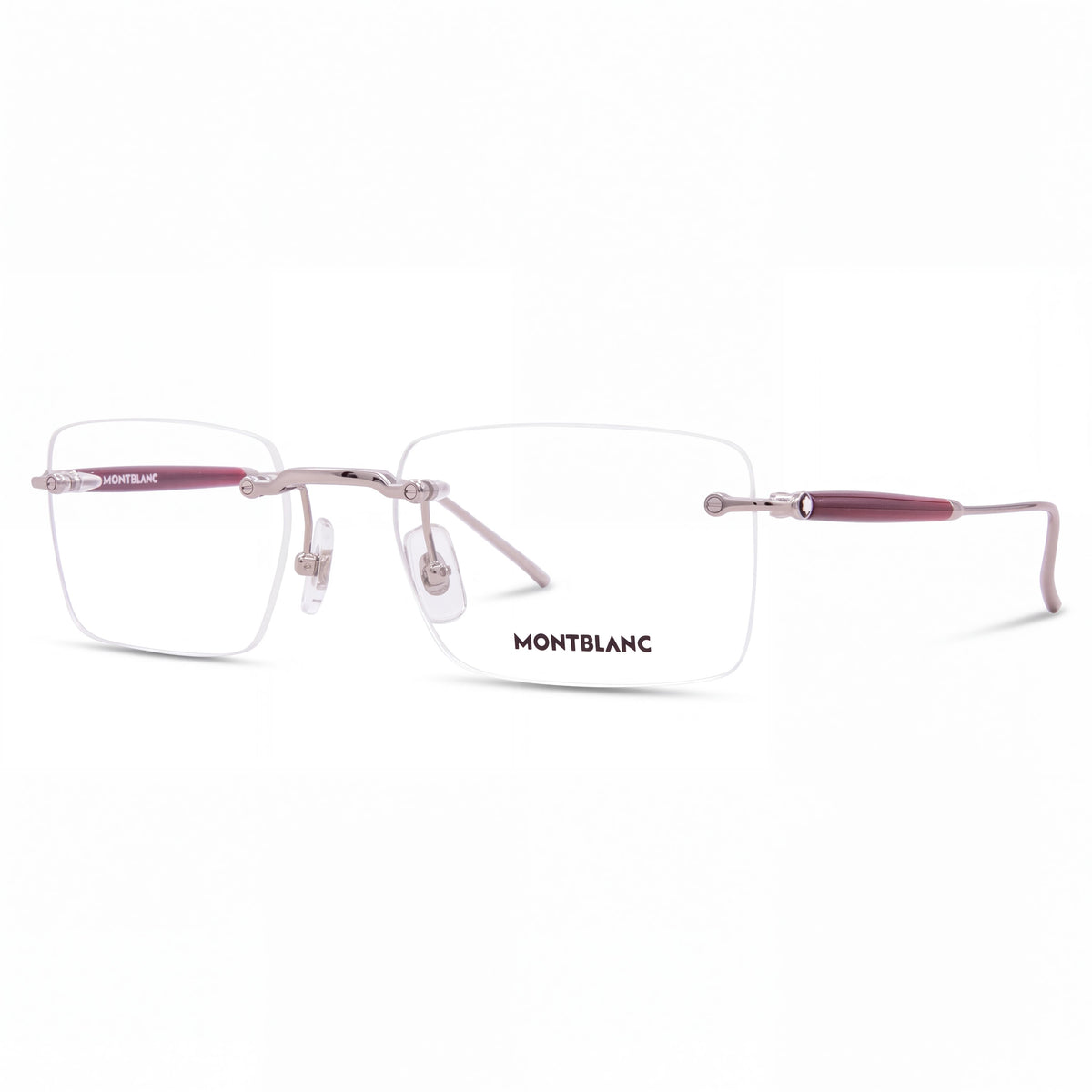 Montblanc 36, 80 Silver - Transparent Eyeglasses Unisex, Photo 1