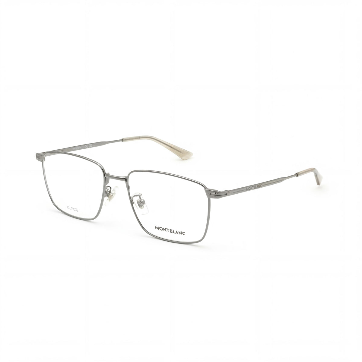 Montblanc MB 0308 Gunmetal Transparent Eyeglasses for Men, 29mm, Photo 1