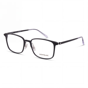 Montblanc MB0196OK-001 Black Rectangle Eyeglasses for Men, Metal frame
