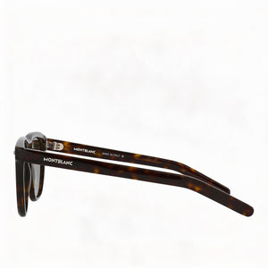 Montblanc MB0226S Square Sunglasses Men — side view, Non-Polarized Solid Green lens