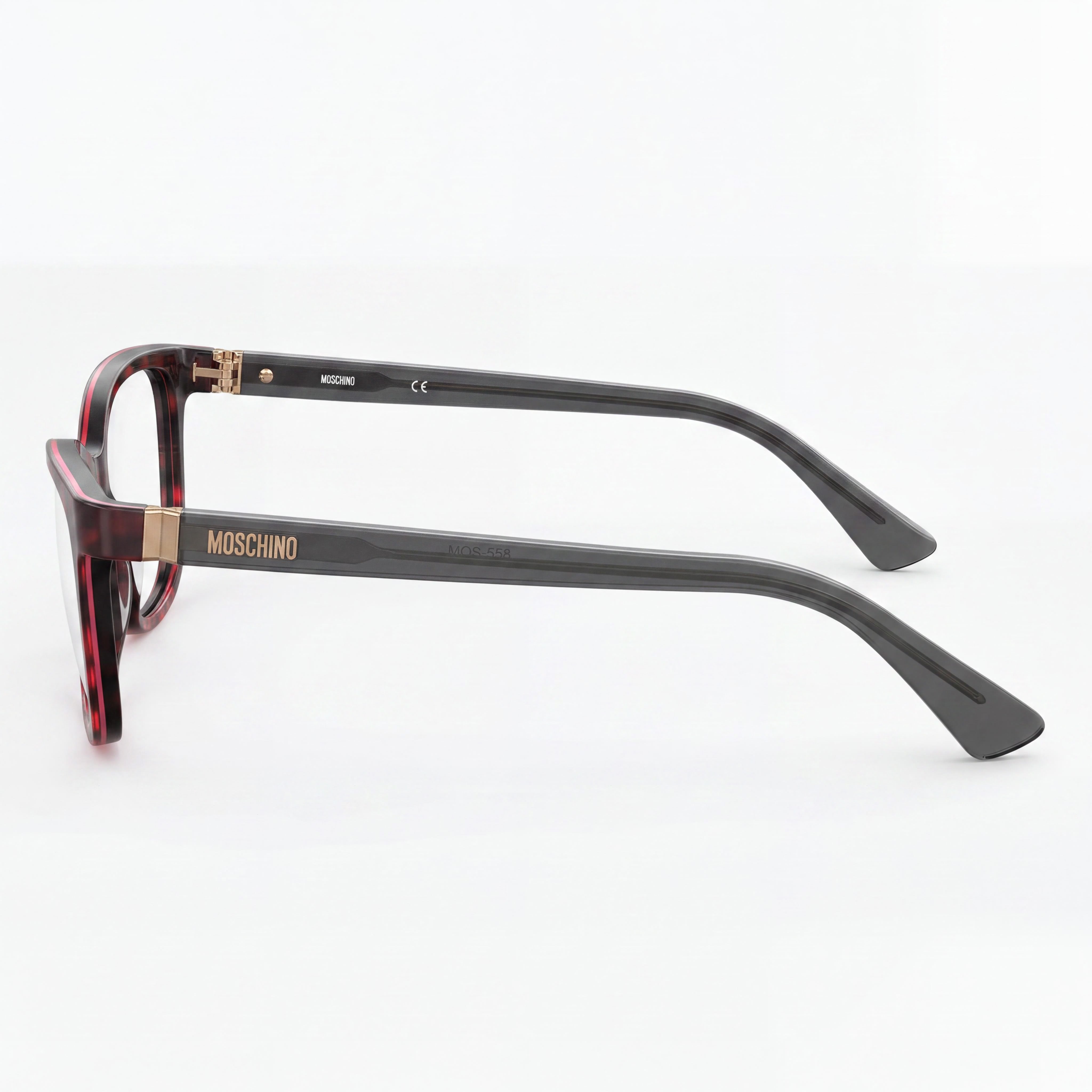 Moschino Brown Rectangle Eyeglasses for Women, Plastic, Photo 3
