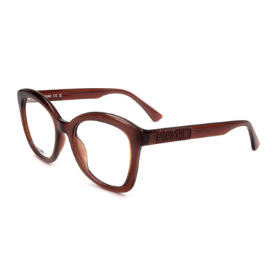 Moschino Brown Square Eyeglasses for Women, Cellulose Propionate frame