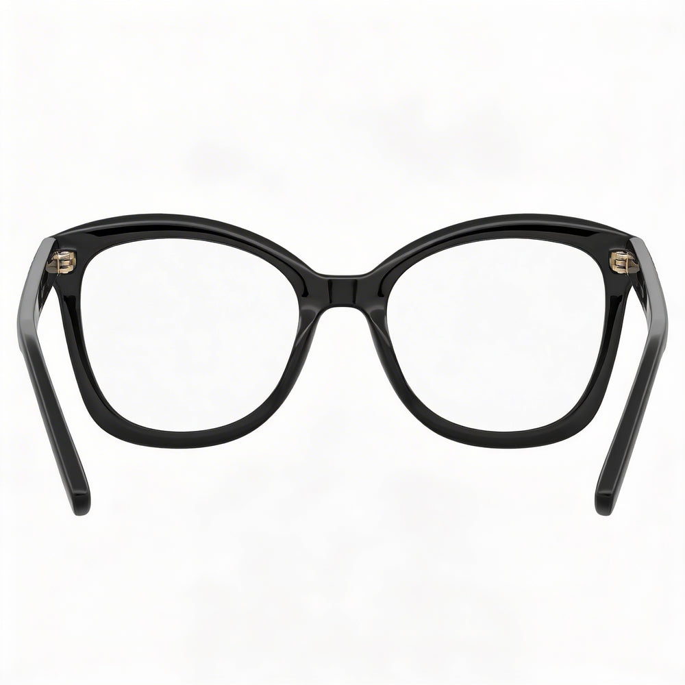 Moschino Casual Butterfly Eyeglasses Women — side view, Black CELLULOSE PROP. INJ temples