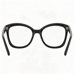Moschino Casual Butterfly Eyeglasses Women — side view, Black CELLULOSE PROP. INJ temples