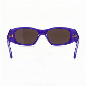 Moschino Casual Rectangle Sunglasses Women — side view, Non-Polarized Grey lens
