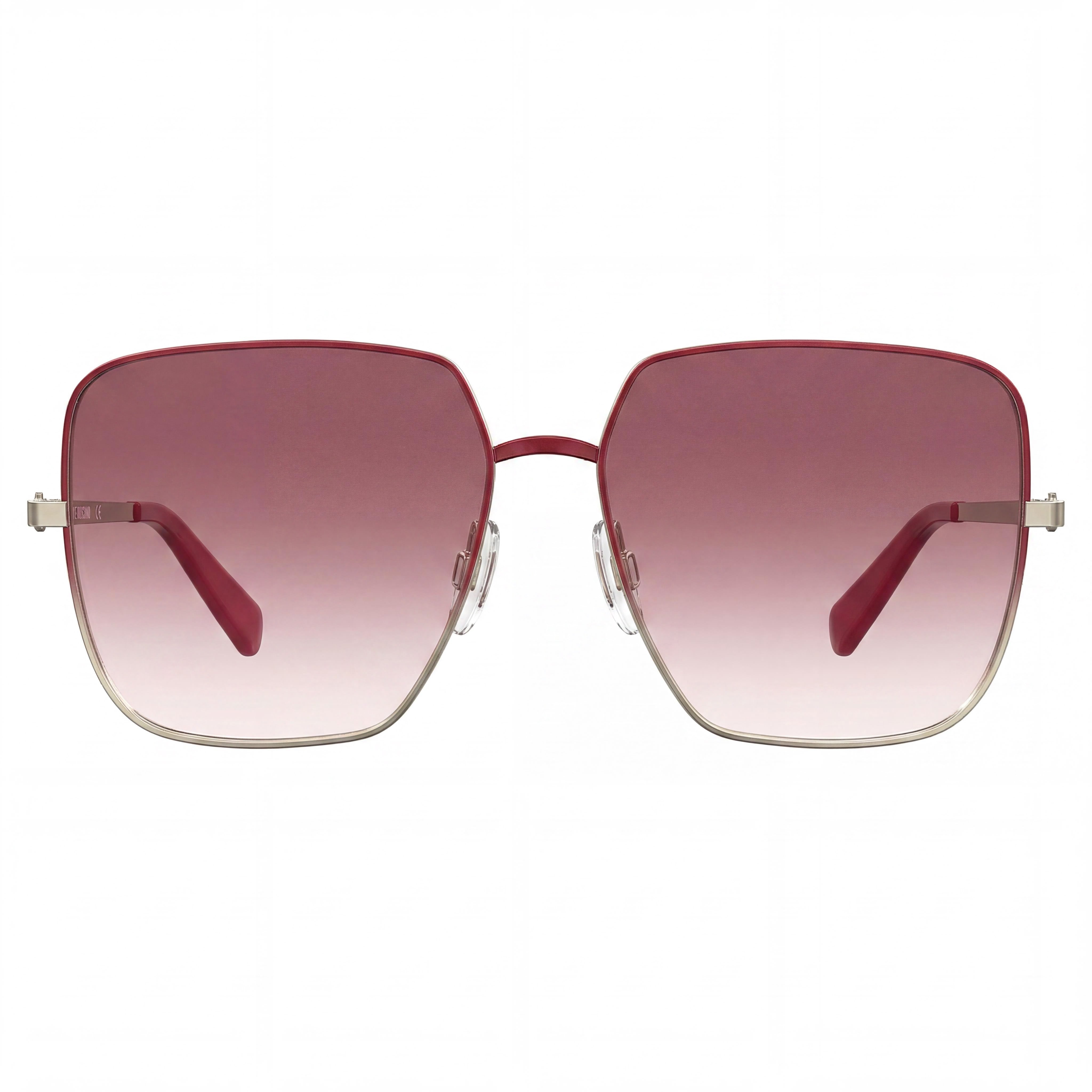 Moschino Classic Red Rectangle Sunglasses for Women, 56mm, Photo 2