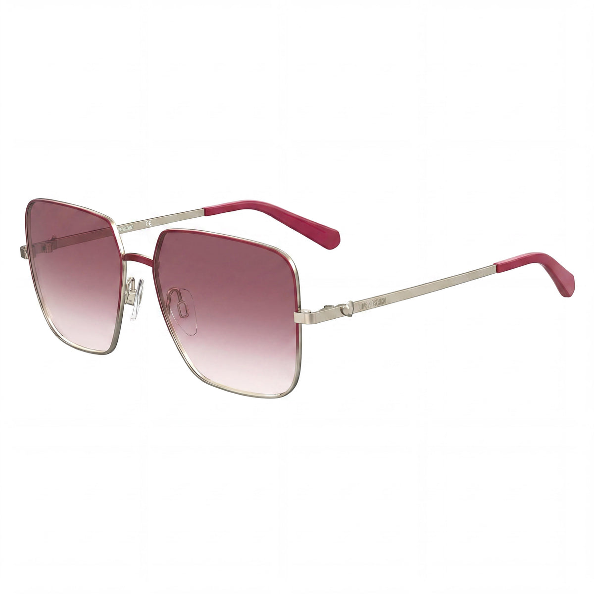 Moschino Classic Red Rectangle Sunglasses for Women, 56mm, Photo 1