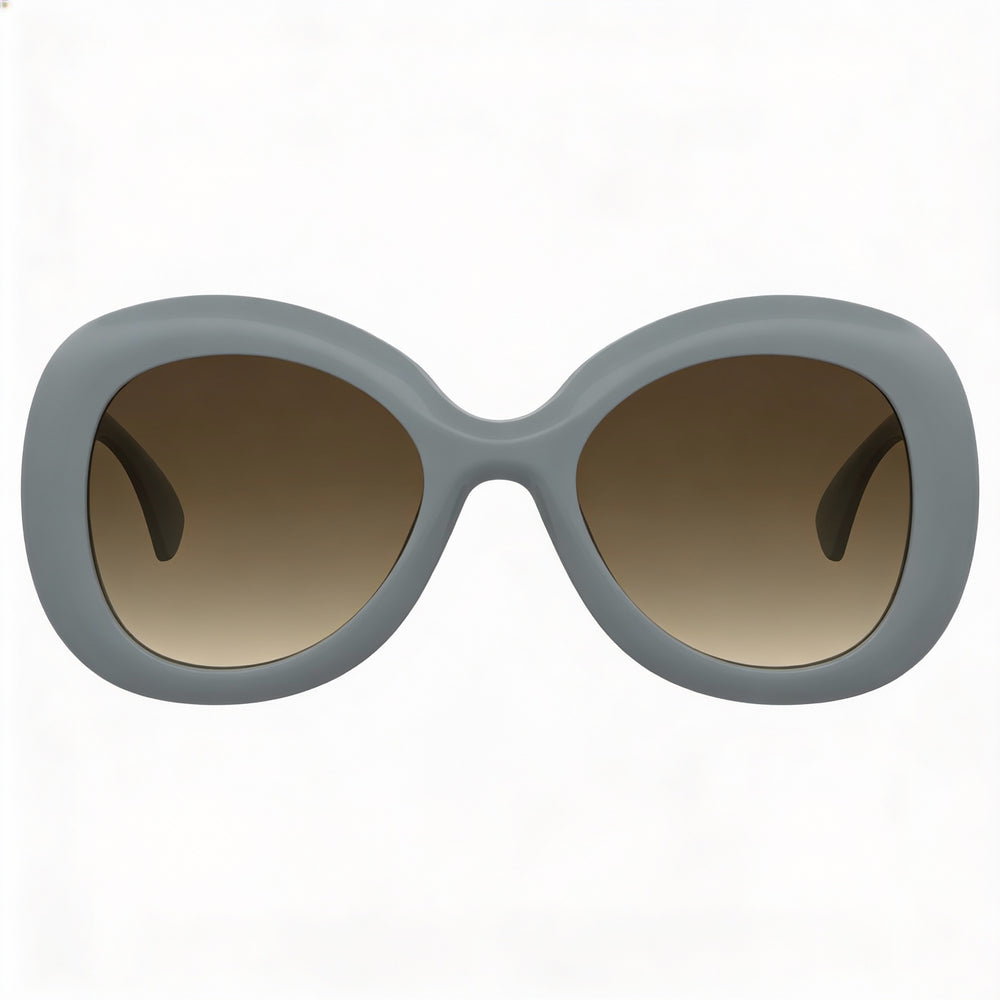 Moschino Oval Sunglasses for Women — front view, cellulose propionate frame