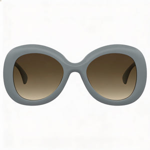 Moschino Oval Sunglasses for Women — front view, cellulose propionate frame