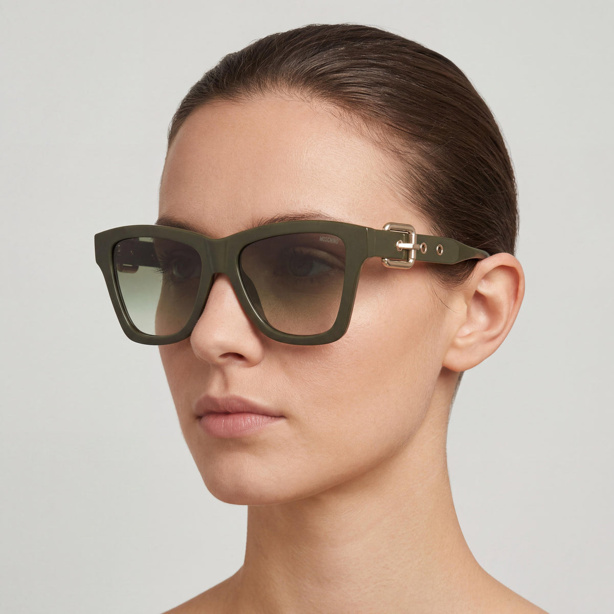 Moschino Green Square Sunglasses for Women, 54mm, Photo 5
