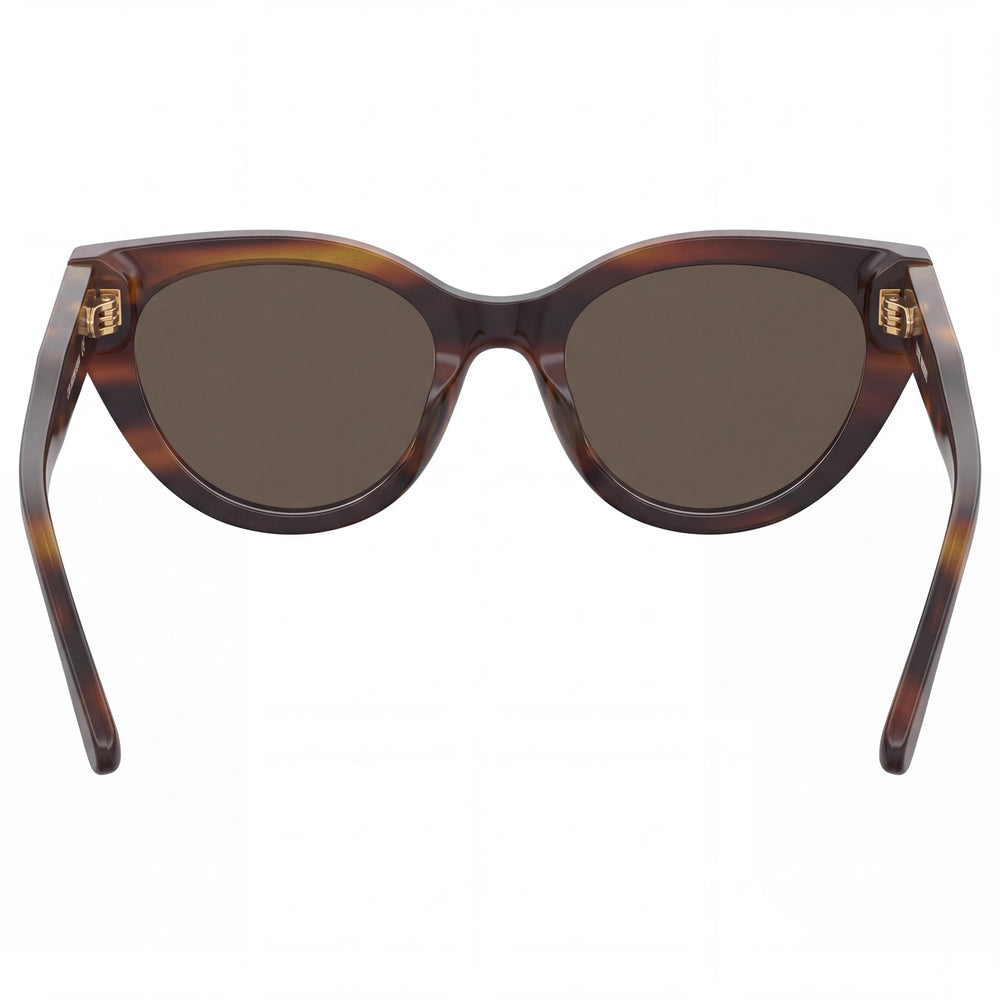 Moschino MOL064/S Cat Eye Sunglasses Women — side view, Non-Polarized Brown lens