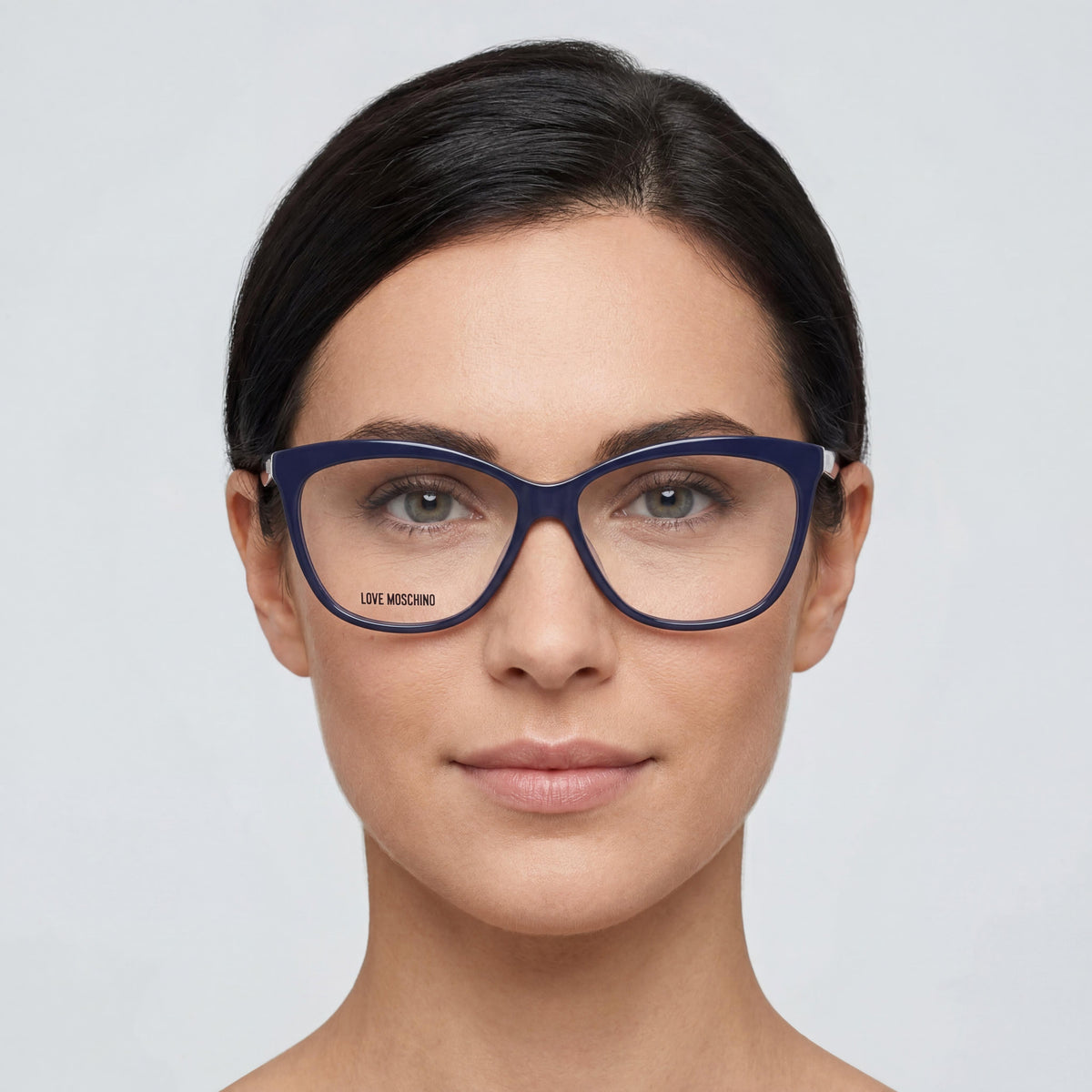 Moschino MOL506 Blue Cat Eye Eyeglasses for Women, Acetate 56mm, Photo 4