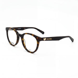 Moschino MOL518 Havana Round Eyeglasses for Women, Plastic frame